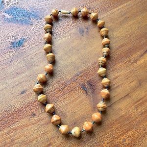 Paper bead necklace